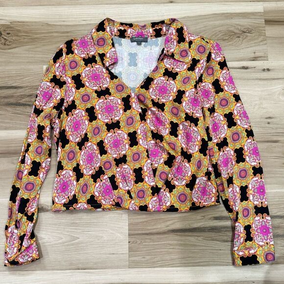 Haute Hippie Cinched Blouse Top Women’s Large - Picture 1 of 4